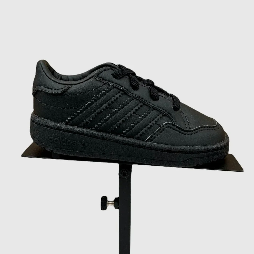 Adidas Originals Toddler Boy's Slip-on Shoes Size 9 Solid Black Casual Style